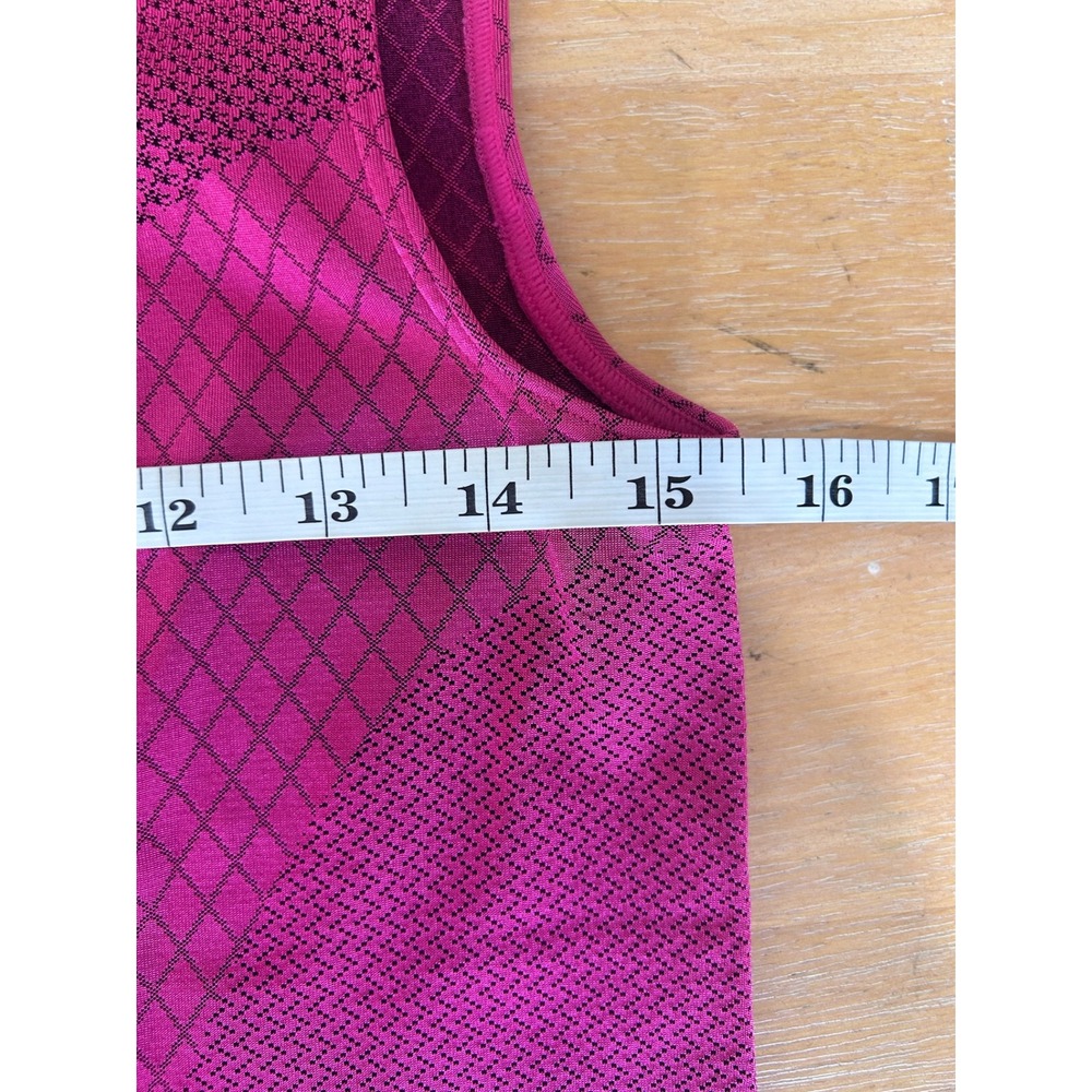 Wolford Seamless Geometric Diamond Knit Tank Top Sz L Pink Bodycon Tuckernuck - Picture 3 of 6